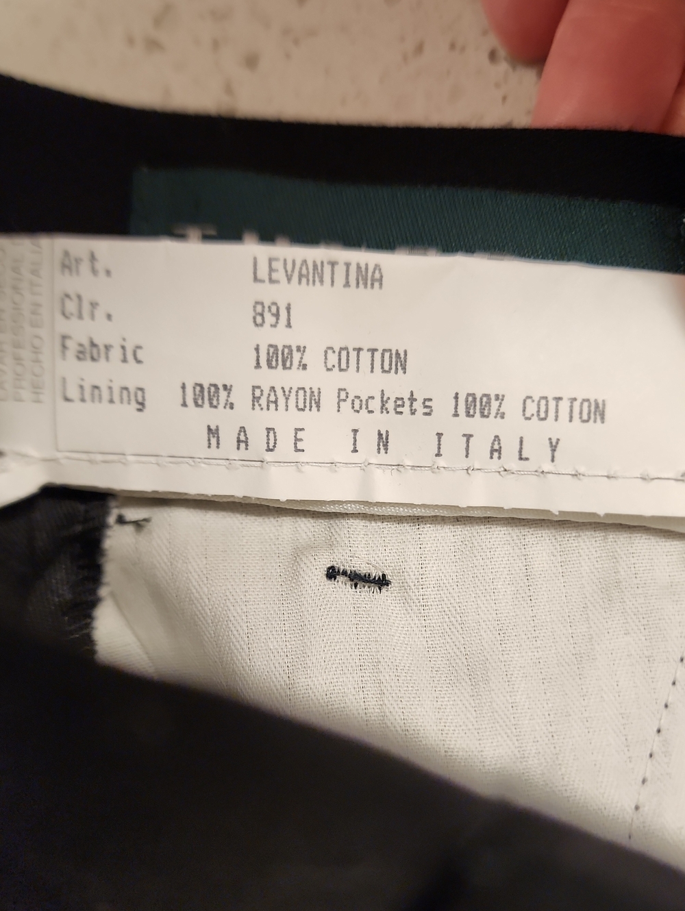 Tundra Plain Front Black Pants Classic Italy Made Business Casual Men's size 34 - Picture 5 of 9